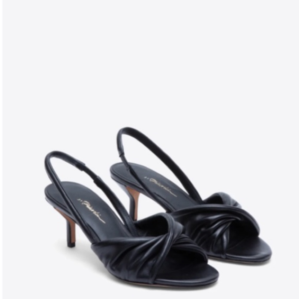 3.1 Phillip Lim Black Twisted Slingback sandals in size 38.5